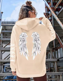 Image of Damen Hoodie mit Kordelzug & Taschen – Slim Fit Kapuzenpullover mit Print | StaywearApparel