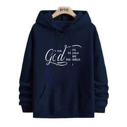Image of New Text Printing Plus Velvet Fallwinter Hoodie
