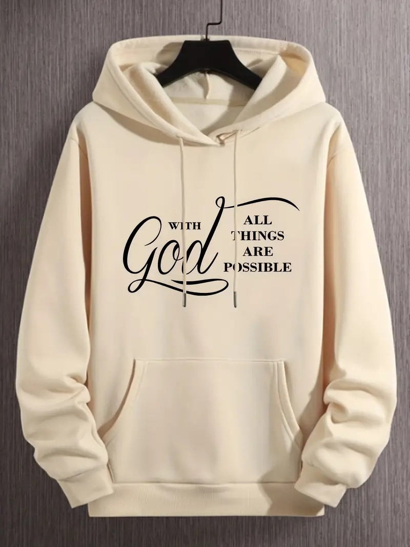 New Text Printing Plus Velvet Fallwinter Hoodie