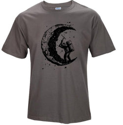 Image of Herren T-Shirt – „Digging The Moon“ Print Kurzarm Shirt | StaywearApparel