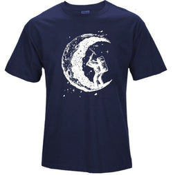 Image of Herren T-Shirt – „Digging The Moon“ Print Kurzarm Shirt | StaywearApparel
