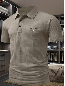 Image of Herren Polo Shirt – Kurzarm Hemd mit Lapel-Kragen im Loose Fit | StaywearApparel