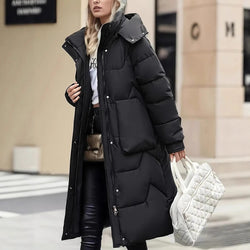 Image of Thermal Quilted Jacket – Damen Steppjacke Schwarz Winterjacke Casual Coat