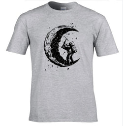 Image of Herren T-Shirt – „Digging The Moon“ Print Kurzarm Shirt | StaywearApparel