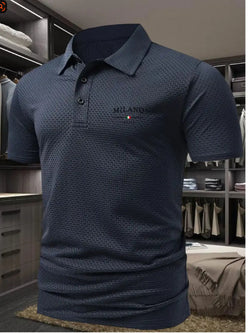 Image of Herren Polo Shirt – Kurzarm Hemd mit Lapel-Kragen im Loose Fit | StaywearApparel