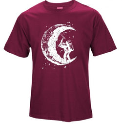 Image of Herren T-Shirt – „Digging The Moon“ Print Kurzarm Shirt | StaywearApparel