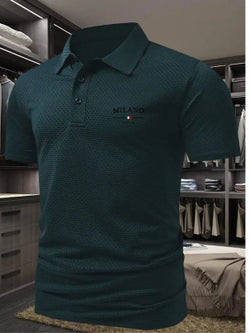 Image of Herren Polo Shirt – Kurzarm Hemd mit Lapel-Kragen im Loose Fit | StaywearApparel