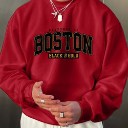 Image of StaywearApparel Letter Print Sweatshirt – Lässiger Pullover mit 3D-Design