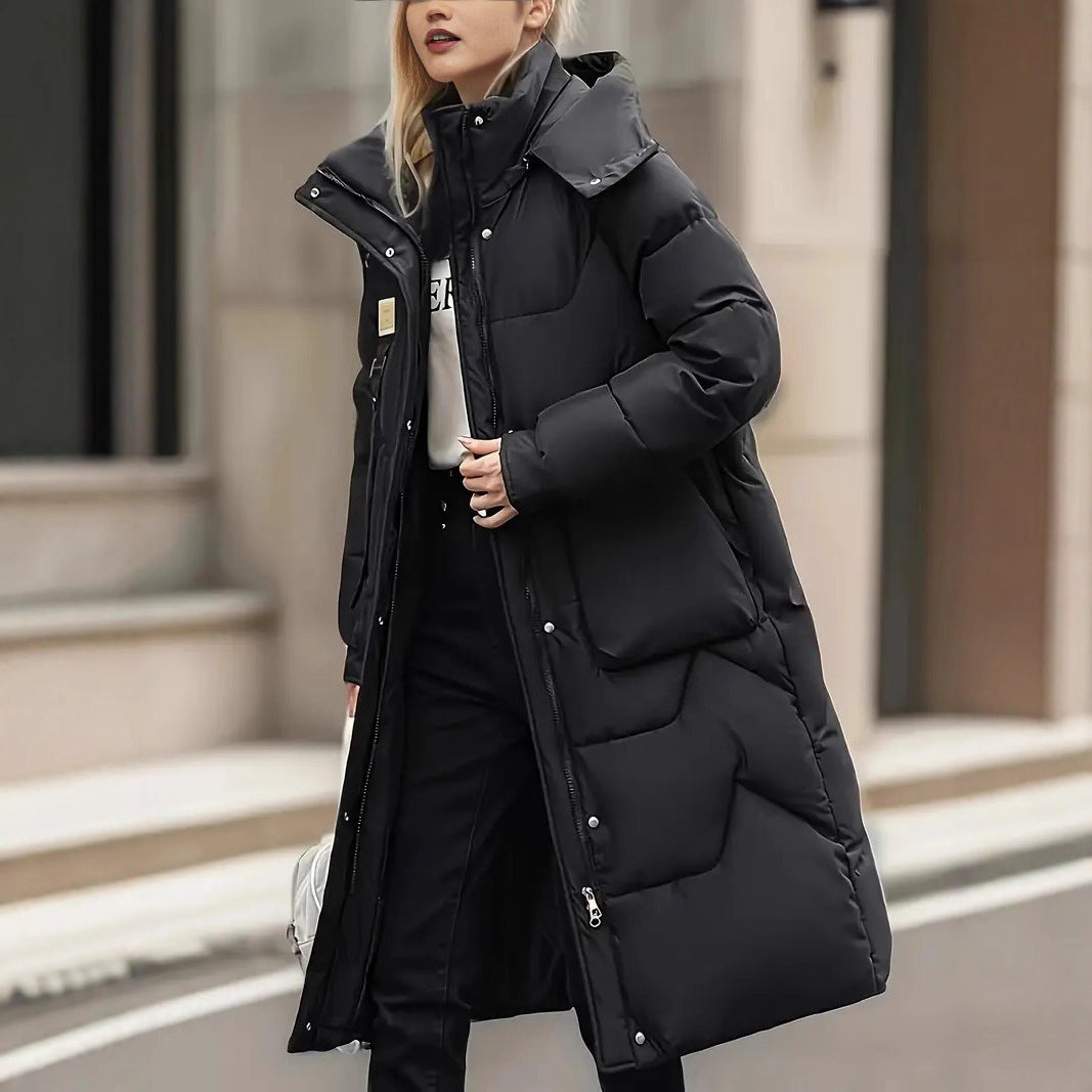Thermal Quilted Jacket – Damen Steppjacke Schwarz Winterjacke Casual Coat