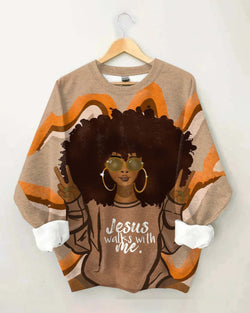 Image of Fashion Digital Print Sweater – Rundhals Pullover im Loose Fit | StaywearApparel