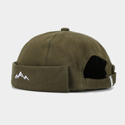 Image of Mountain Peak Embroidery Chinese Landlord Hat Retro Dome Hip-hop Street Dance Cap
