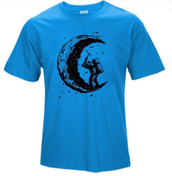 Image of Herren T-Shirt – „Digging The Moon“ Print Kurzarm Shirt | StaywearApparel