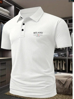 Image of Herren Polo Shirt – Kurzarm Hemd mit Lapel-Kragen im Loose Fit | StaywearApparel