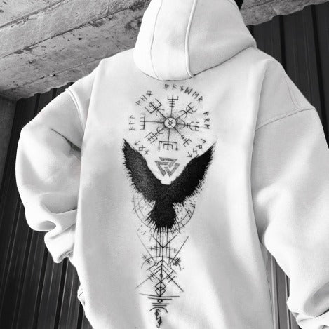 StaywearApparel Retro Spell Crow Totem Hoodie – Einzigartiger Streetwear-Style