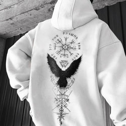 Image of StaywearApparel Retro Spell Crow Totem Hoodie – Einzigartiger Streetwear-Style