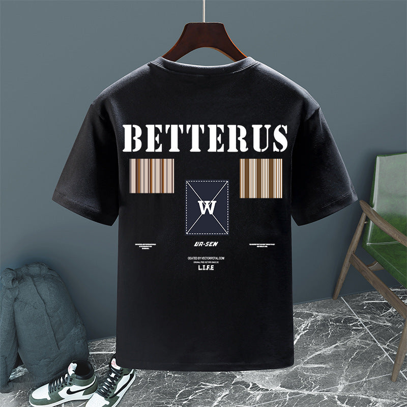Herren Casual Loose T-Shirt – Gestreiftes Freizeitshirt im Streetwear Style | StaywearApparel
