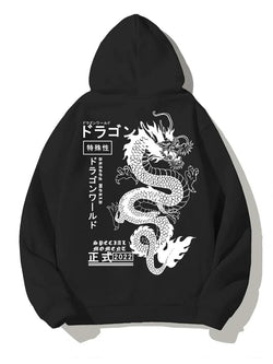 Image of European And American Simple Printed Dark Style Hoodie