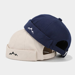 Image of Mountain Peak Embroidery Chinese Landlord Hat Retro Dome Hip-hop Street Dance Cap