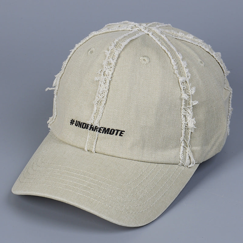 Women's Fringed Burr Cotton Peaked Cap
