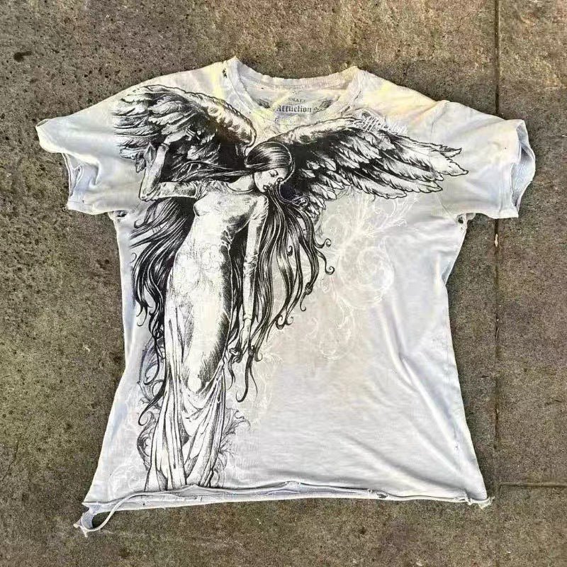Sommer Herren Kurzarmshirt – Koreanischer Print
