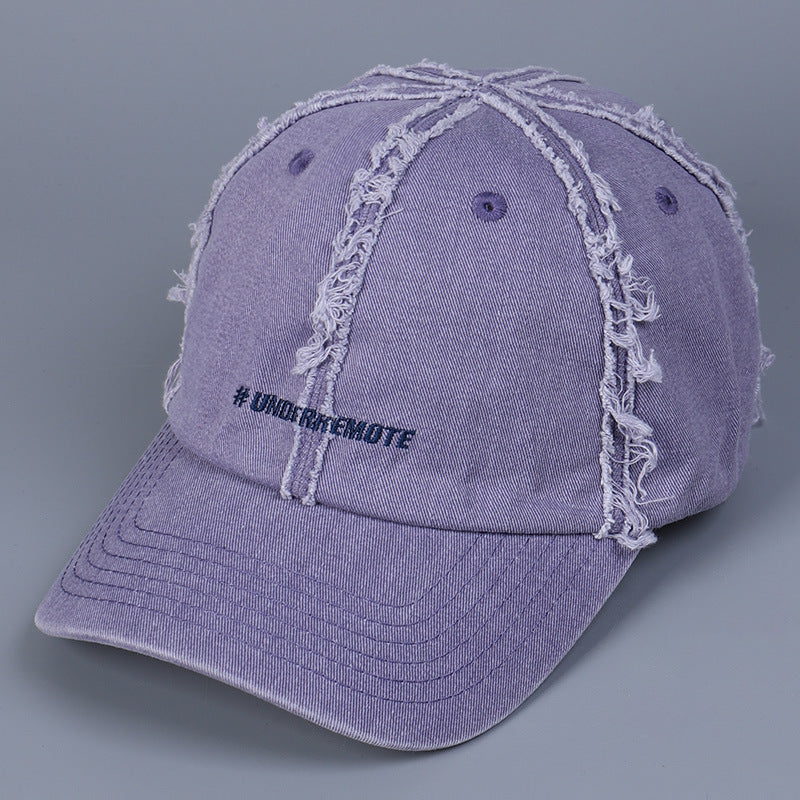 Women's Fringed Burr Cotton Peaked Cap