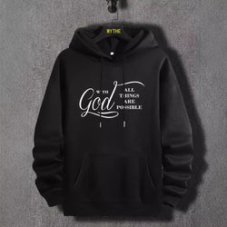 Image of New Text Printing Plus Velvet Fallwinter Hoodie