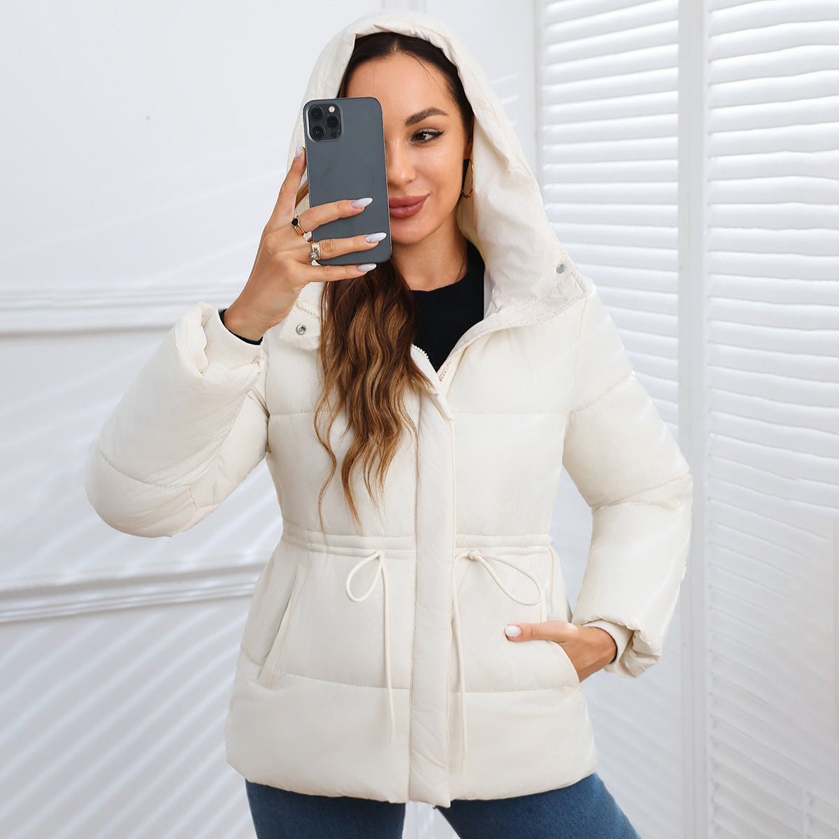 Damen Übergangsjacke Regular Fit mit Taschen – Streetwear Mantel ohne Fellkragen | StaywearApparel