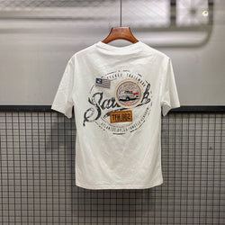 Image of Herren Casual Loose T-Shirt – Gestreiftes Freizeitshirt im Streetwear Style | StaywearApparel