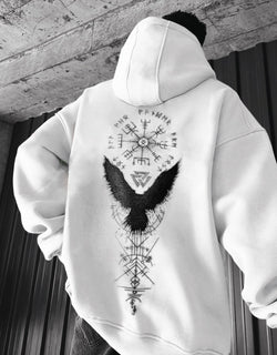 Image of StaywearApparel Retro Spell Crow Totem Hoodie – Einzigartiger Streetwear-Style