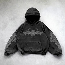 Image of Printed Casual Hoodie American Sweater