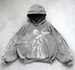 Image of Printed Casual Hoodie American Sweater